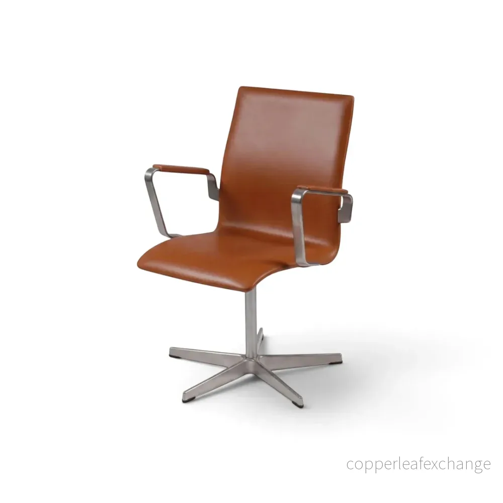 Arne Jacobsen Oxford stol med høj ryg / Soft læder, Calvados Cognac - Bild 3