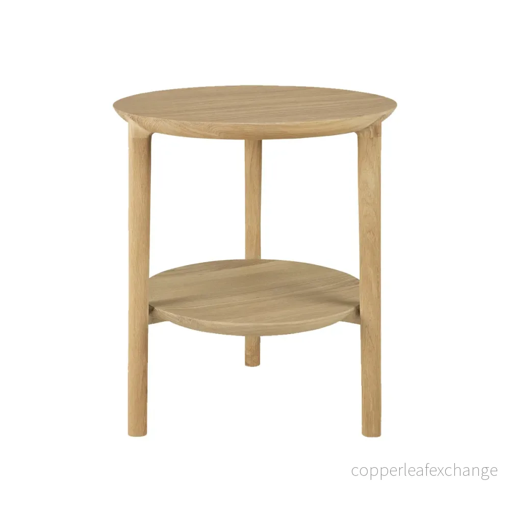 Sidobord Bok, Massiv Hårdvaxoljad Ek
