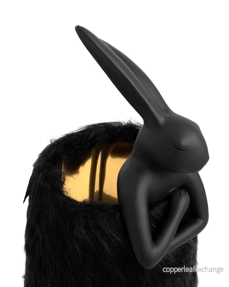KARE bordslampa RABBIT FUR 50 cm svart - Bild 3