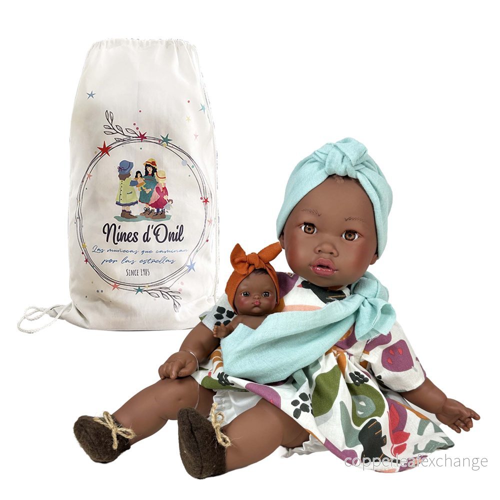 Docka Alika med baby – 40 cm - Bild 2