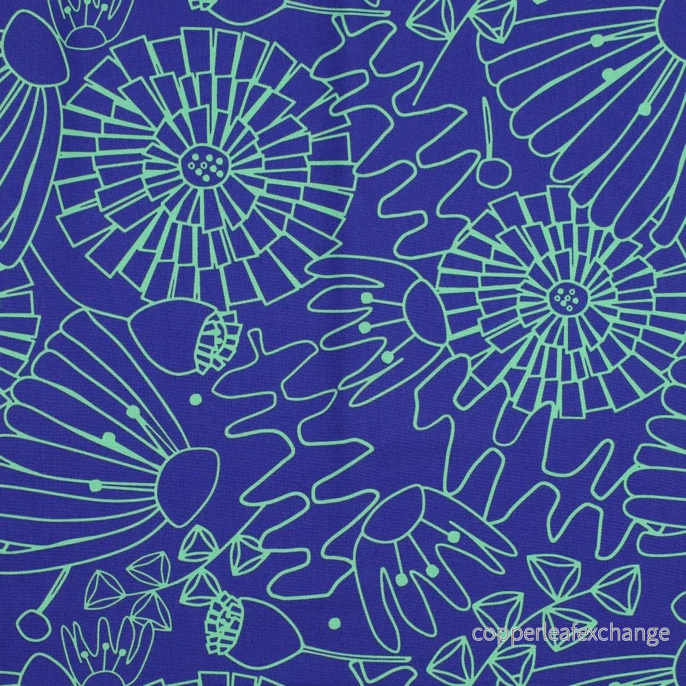 Nerida Hansen - Fine Poplin - Eden - Cotton - Royal Blue