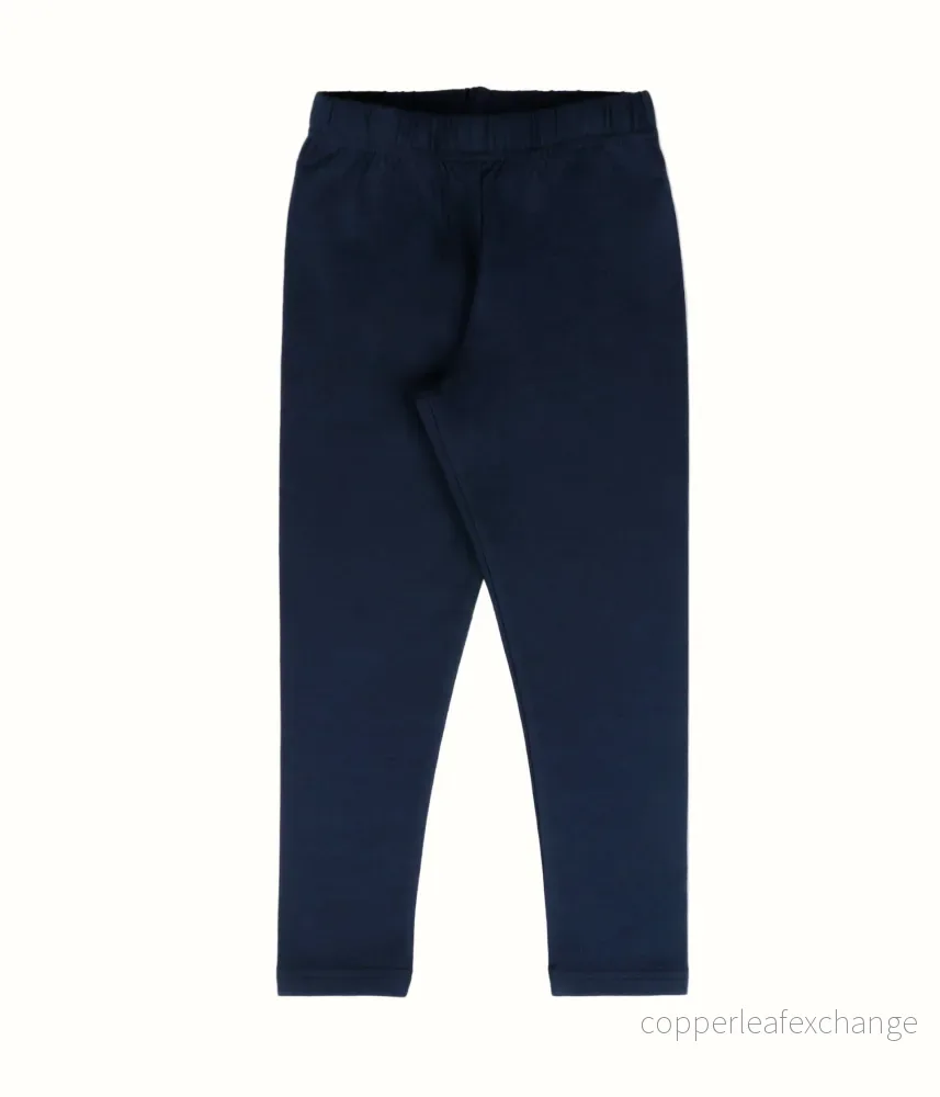 Barnleggings i mjuk jersey – Marinho