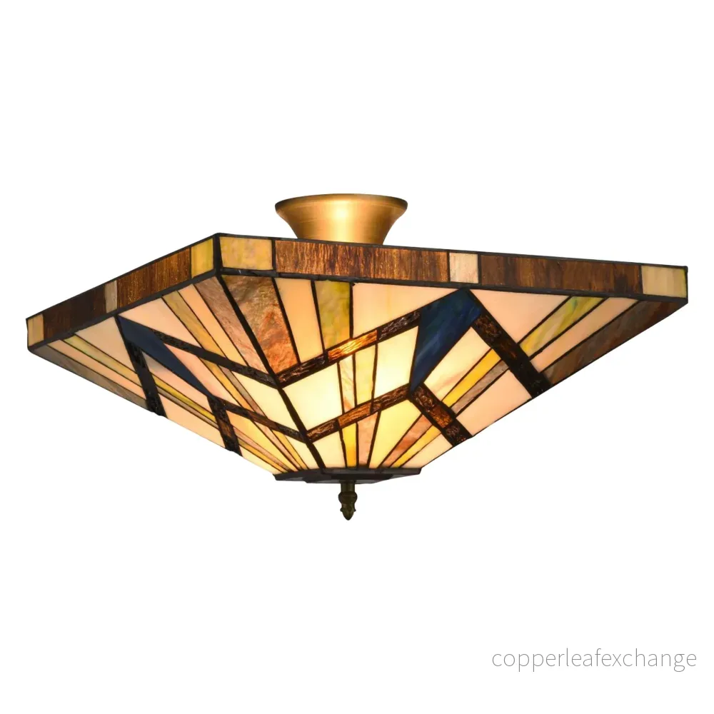 SQUARE Tiffany Plafond. Diam 41cm SQUARE Tiffany Plafond. Diam 41cm