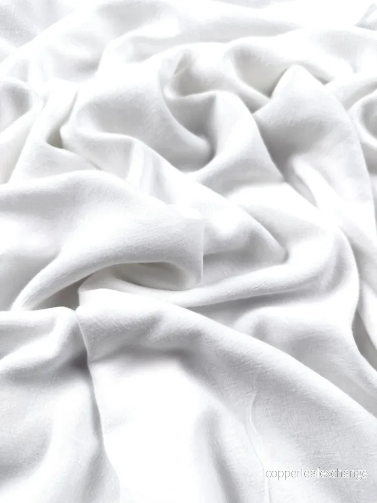 Raw fabric – Made to be washed – Untreated Viscose – 200cm wide – White