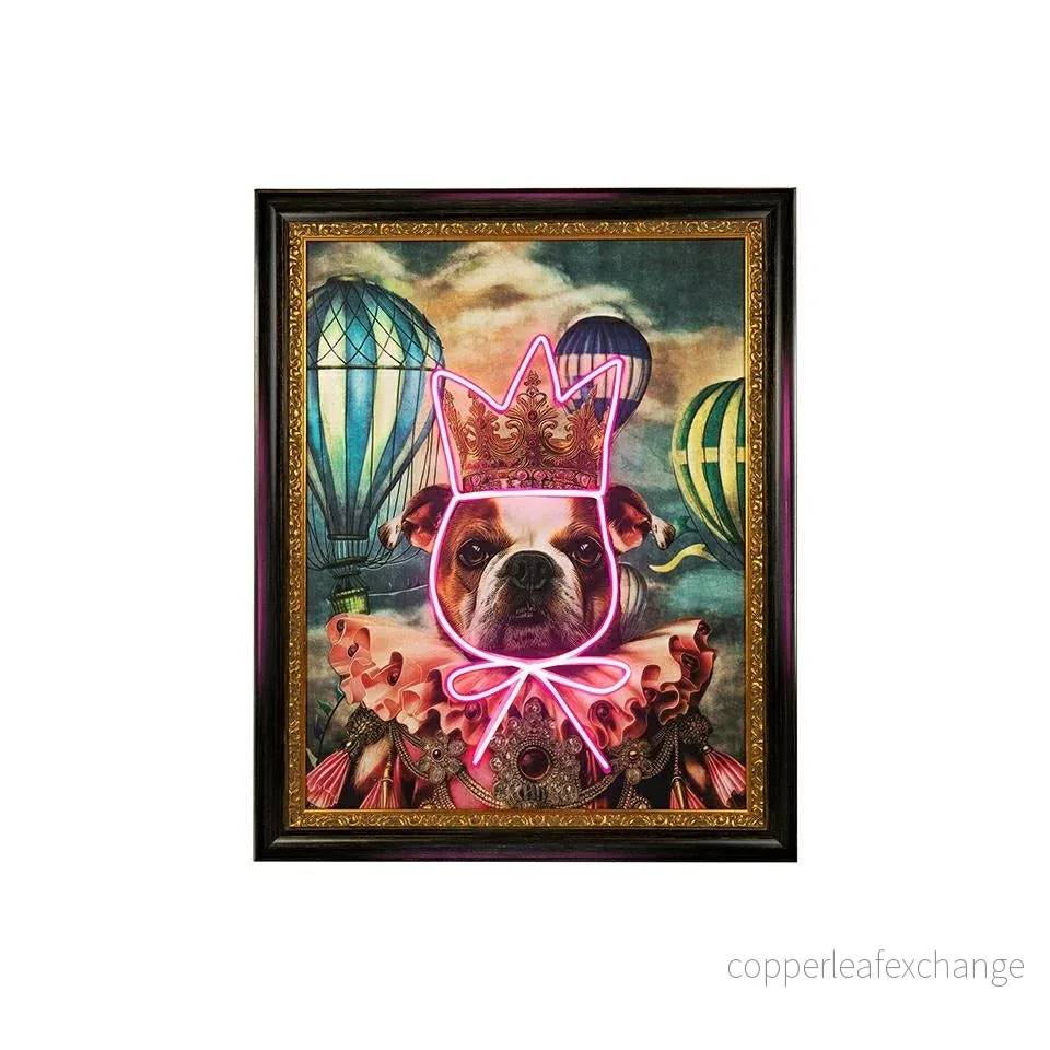 Tavla - NEON BULLDOG BALOON, 80x100 cm - Bild 2