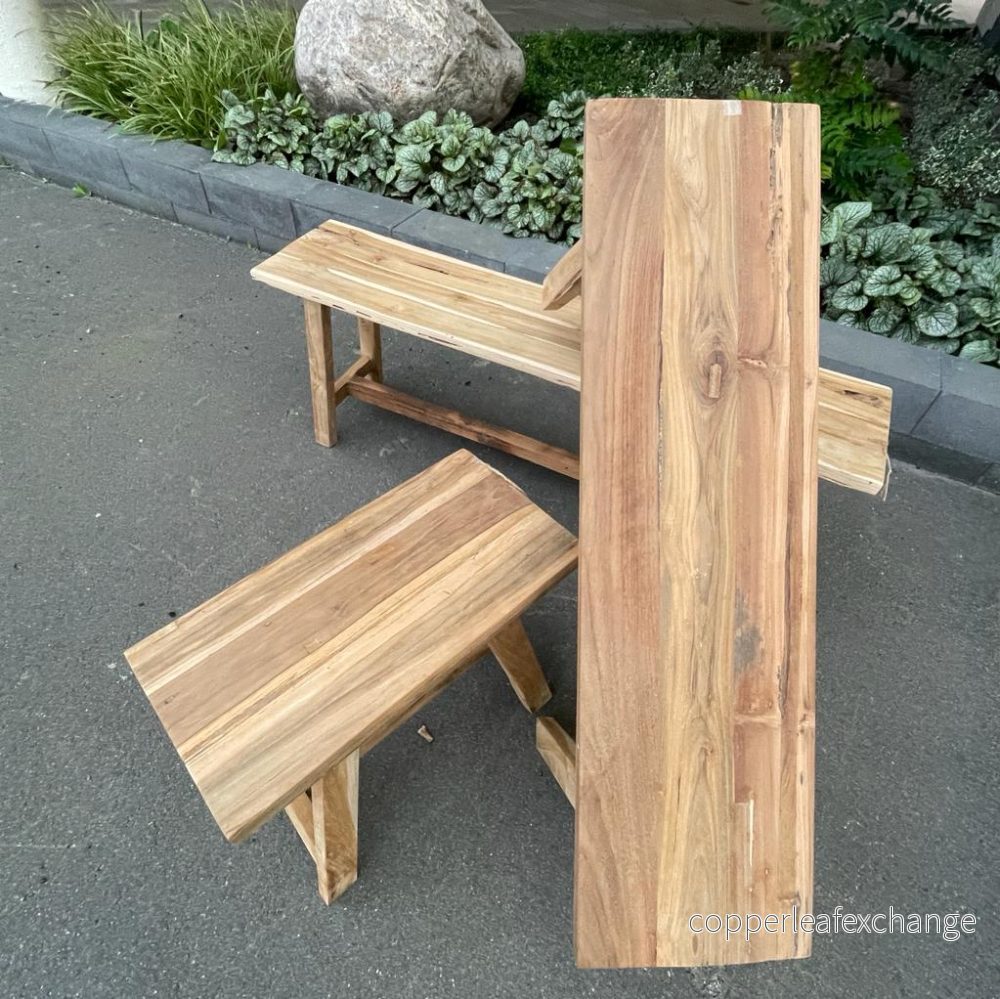 RANCH Bänk i Återvunnet Teak – Stilren Träbänk 50-120cm - Bild 2