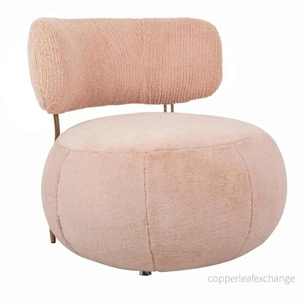 Fåtölj – LOW TEDDY, rosa