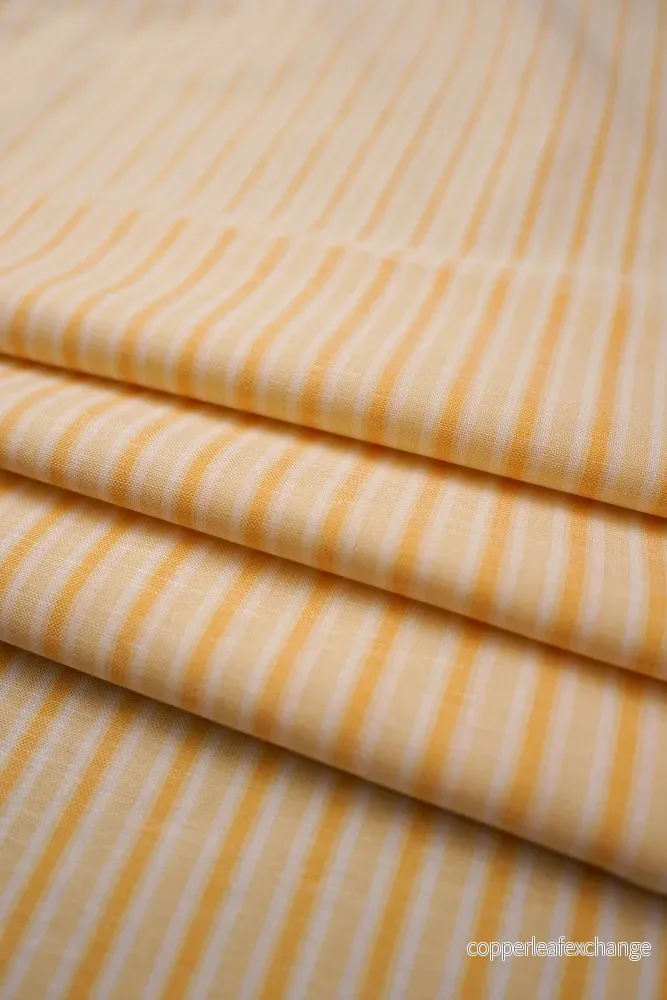 Deadstock – Shirt Fabric – Cotton – Linen – Stripe – Orange – DS228