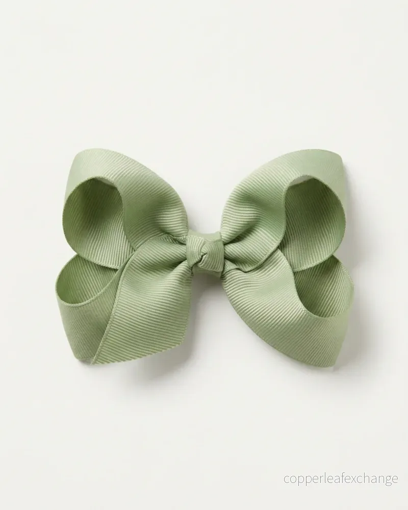 Stor hårrosett, sage green Stor hårrosett, sage green