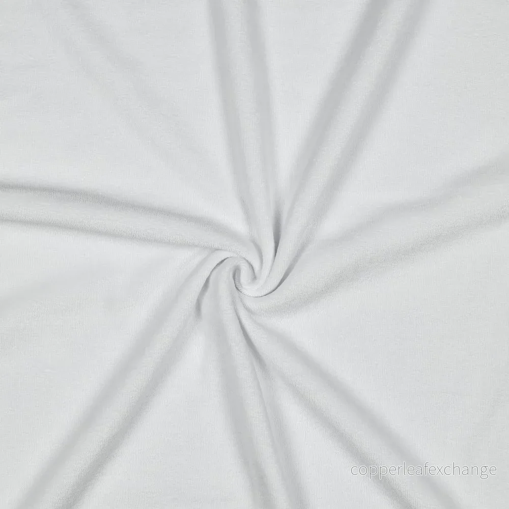 Terrycloth – Stretch – White – 001
