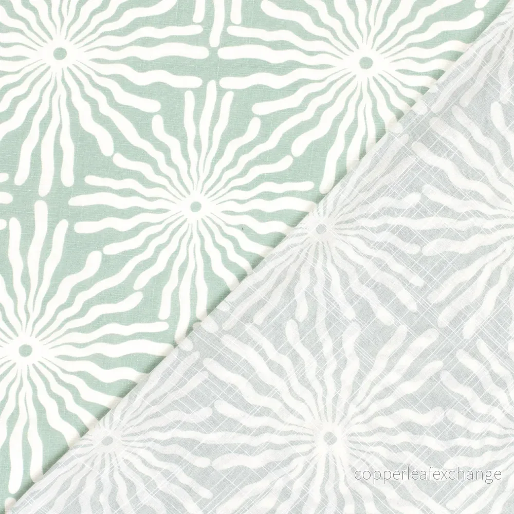 Patterned - Cotton - Viscose - Abstract - Solar - Mint - 022 - Bild 2