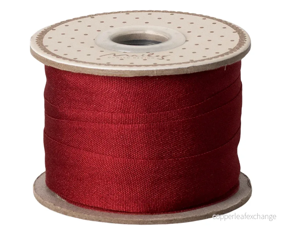 Maileg – Presentsnöre röd, ribbon band 10 m snöre, röd jul presentband