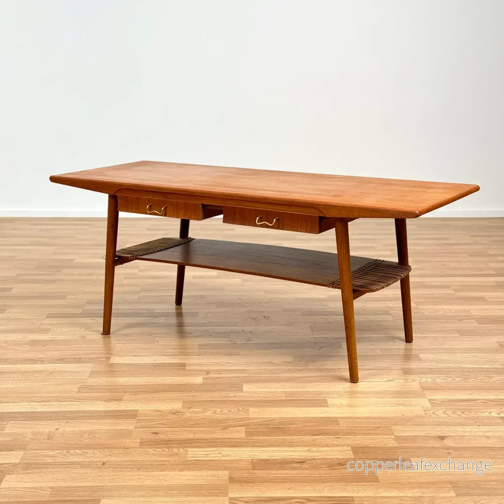 Soffbord i teak med 4 lådor, 1950-60-tal, Danmark - Bild 2