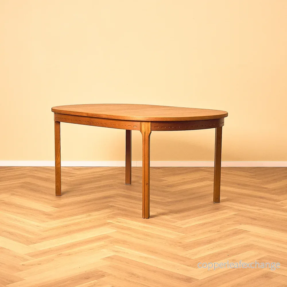 Swedish oval dining table in teak by Nils Jonsson for Troeds Swedish oval dining table in teak by Nils Jonsson for Troeds