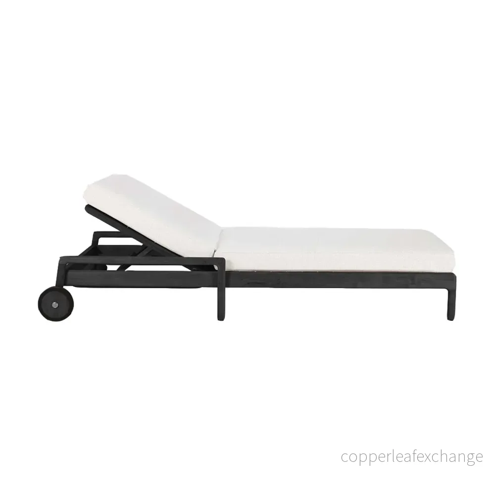 Utemöbel Solsäng Jack, Svart teak / Off White - Bild 2