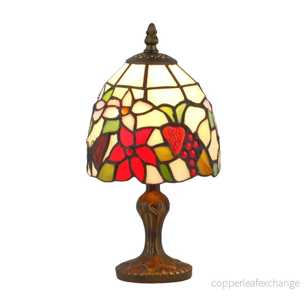 BALI Tiffany Bordlampa. H:32cm - Bild 2