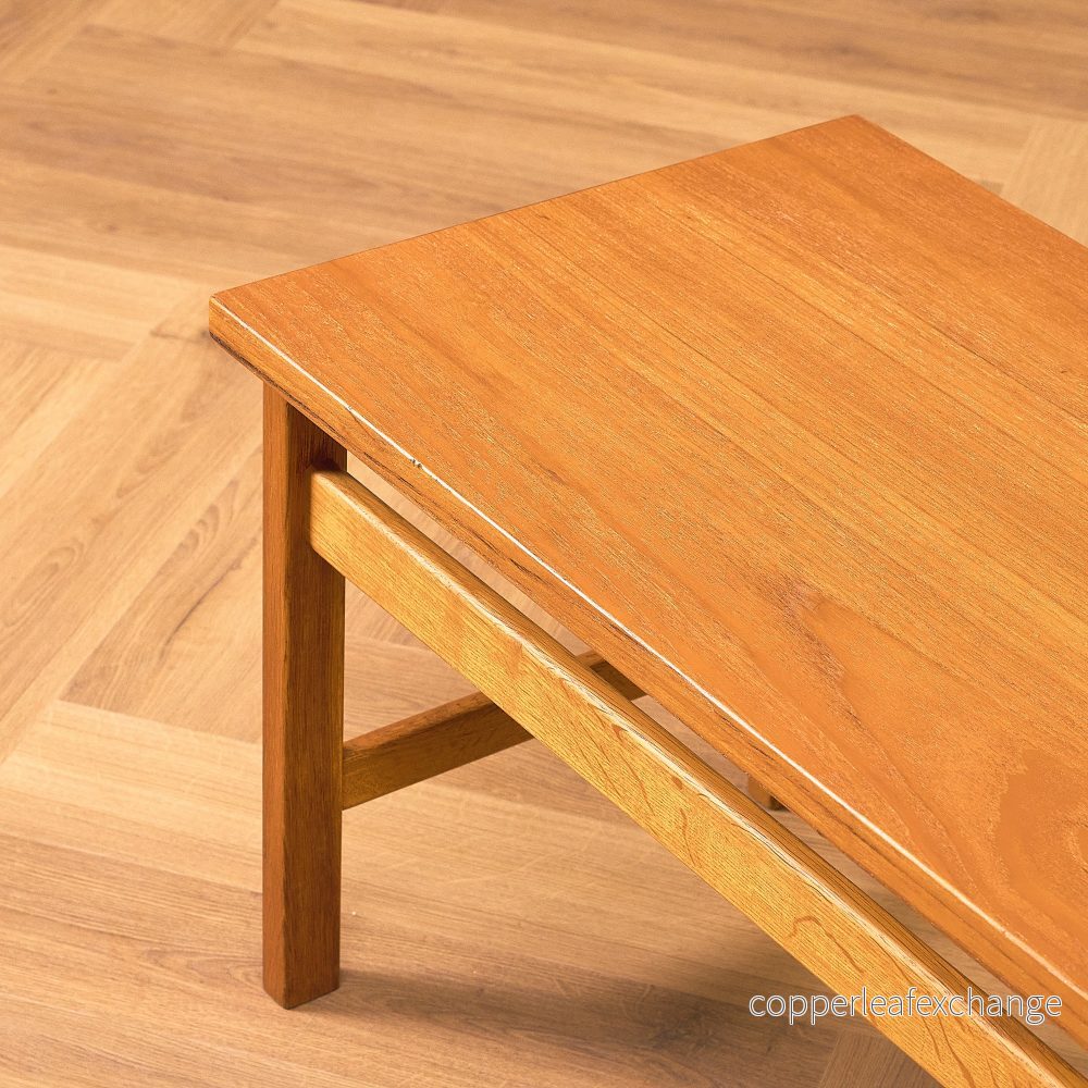 Svenskt sidobord/hallbänk i teak och ek - Bild 3