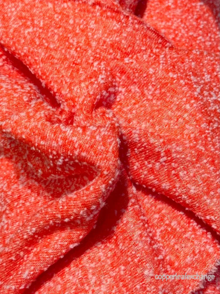 Deadstock Wool ”Bouclé-ish” Bubbly Structure Neon Red DS107 Deadstock Wool ”Bouclé-ish” Bubbly Structure Neon Red DS107