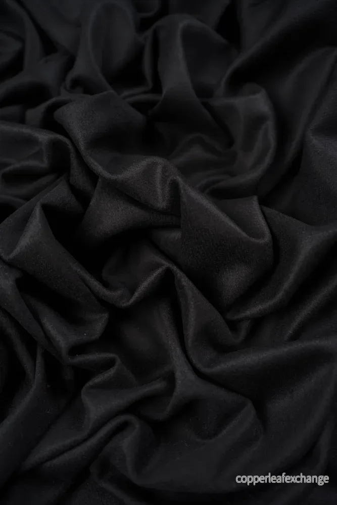 Deadstock – Coat/Suit Fleece – Luxurious – Soft – Luster – Black – DY125 Deadstock – Coat/Suit Fleece – Luxurious – Soft – Luster – Black – DY125