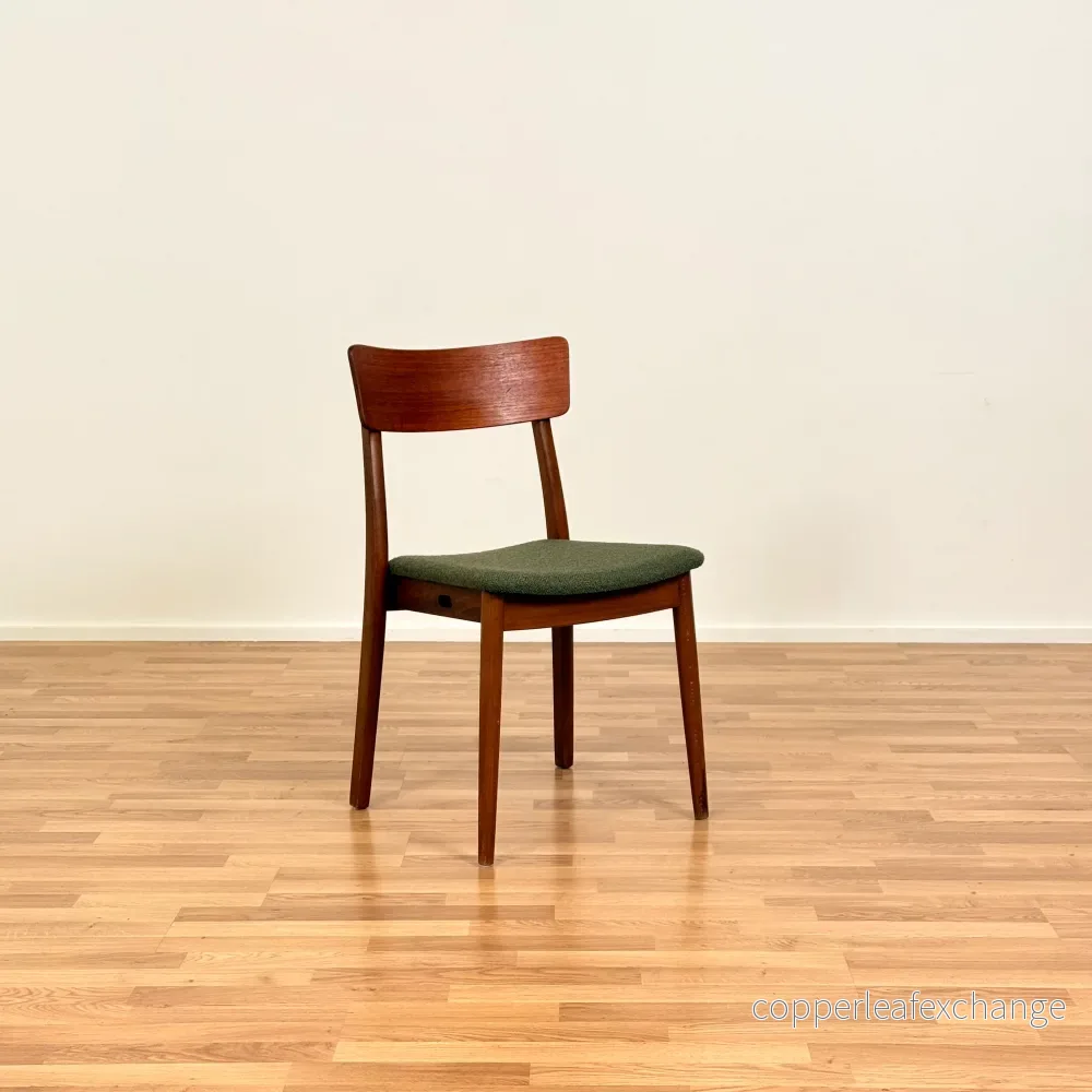 Set om 8 matstolar i teak och bok, 1950-60-tal, Danmark - Bild 2