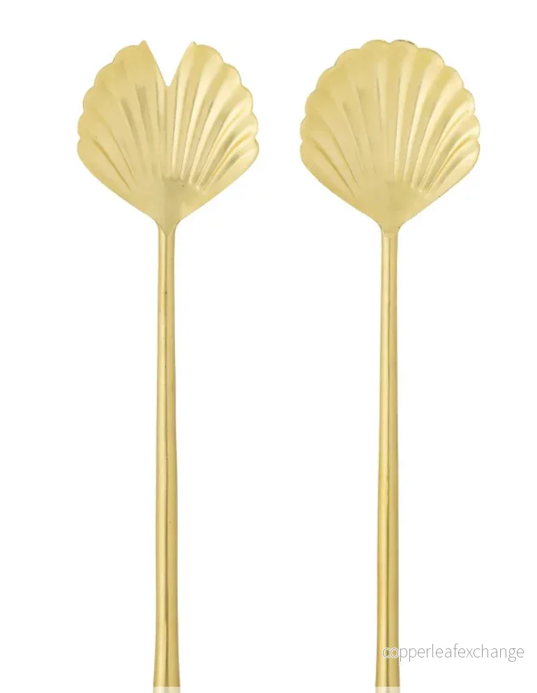 Loreta salladsset, guld, rostfritt stål