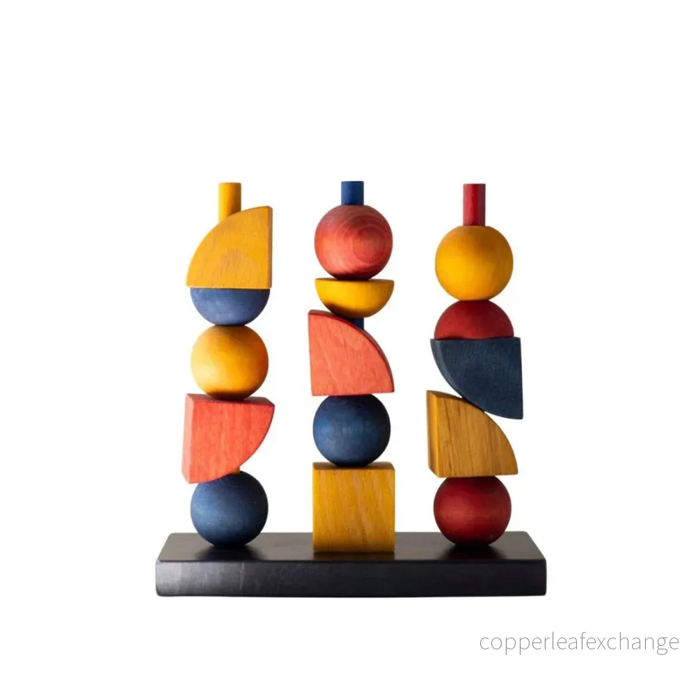 Montessori Inspirerad Modern Stapel Leksak Y - Bild 3