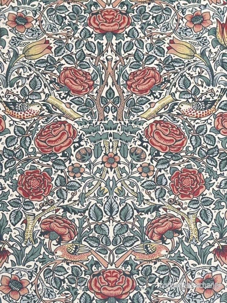 Jugend Patterned Upholstery Fabric Curtain Fabric – Cotton – Rosey Bird – Red Turquoise Nature Jugend Patterned Upholstery Fabric Curtain Fabric – Cotton – Rosey Bird – Red Turquoise Nature