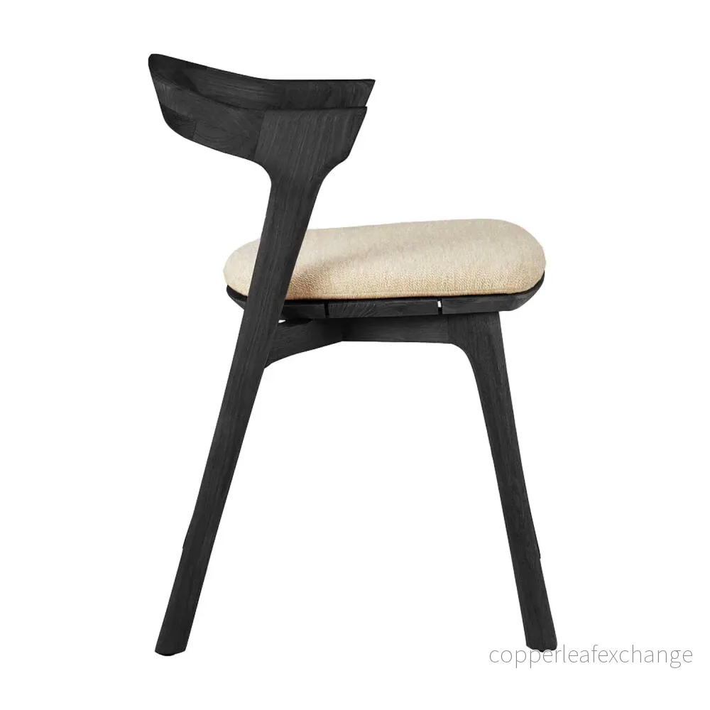 Utemöbel Stol Bok Svart teak / Natur - Bild 2