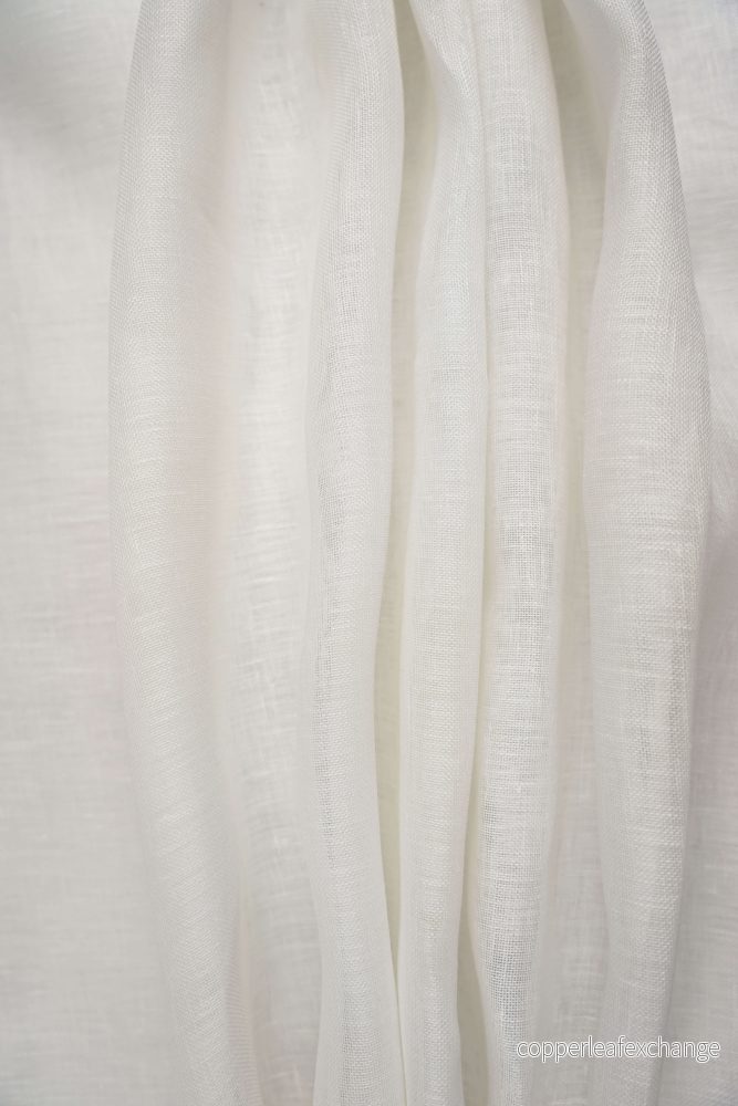 Linnevoile - Curtain fabric - Linen - Double width - 300 cm - Natural white - Bild 2