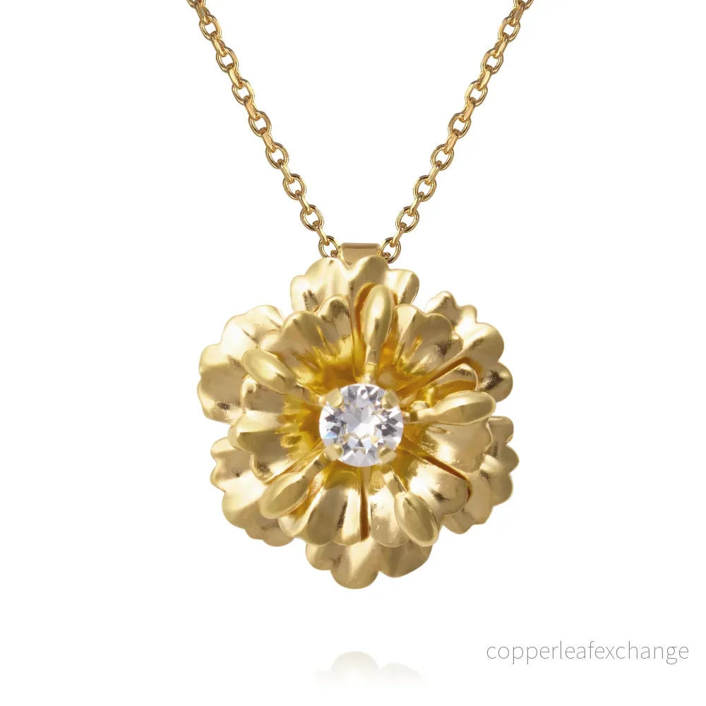 CAROLINE SVEDBOM BLOSSOM NECKLACE / CRYSTAL