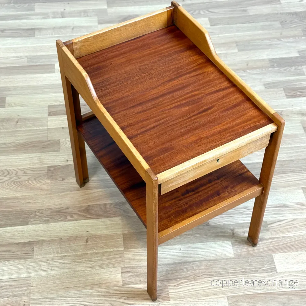 Sängbord i teak och bok av C.A. Acking för Bodafors, 1960-70-tal, Sverige - Bild 3