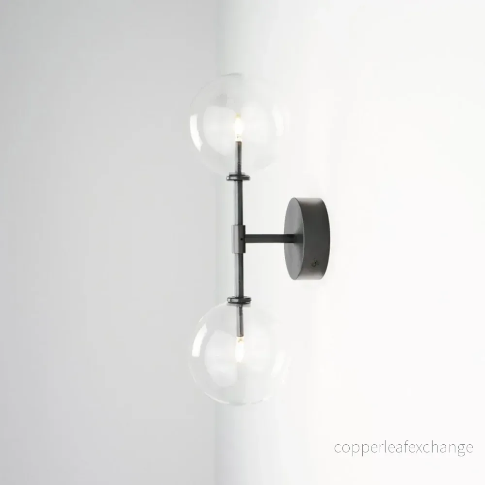 Vägglampa Dawn Dual, Svart gunmetall