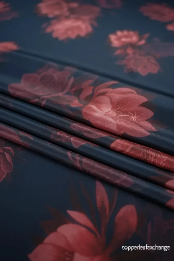 Liberty – Silk – Kensington Crêpe de chine – Aura night B Liberty – Silk – Kensington Crêpe de chine – Aura night B
