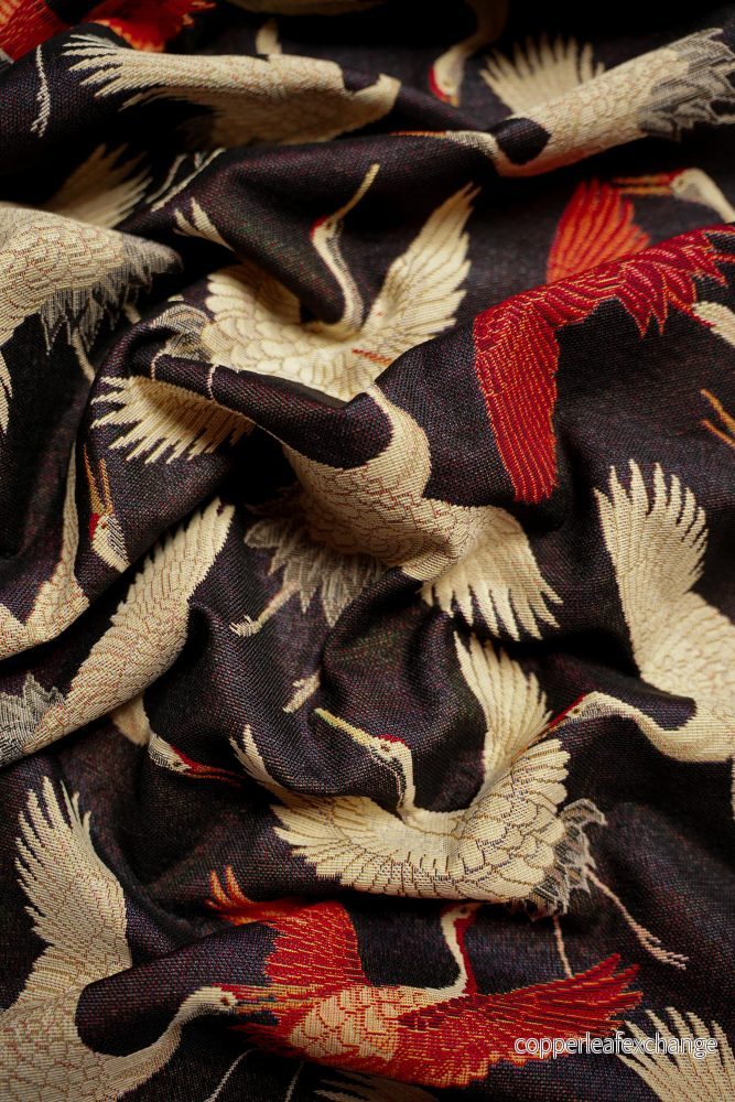Patterned – Furnishings – Tapestry – Cotton – Polyester – Cranes – 522