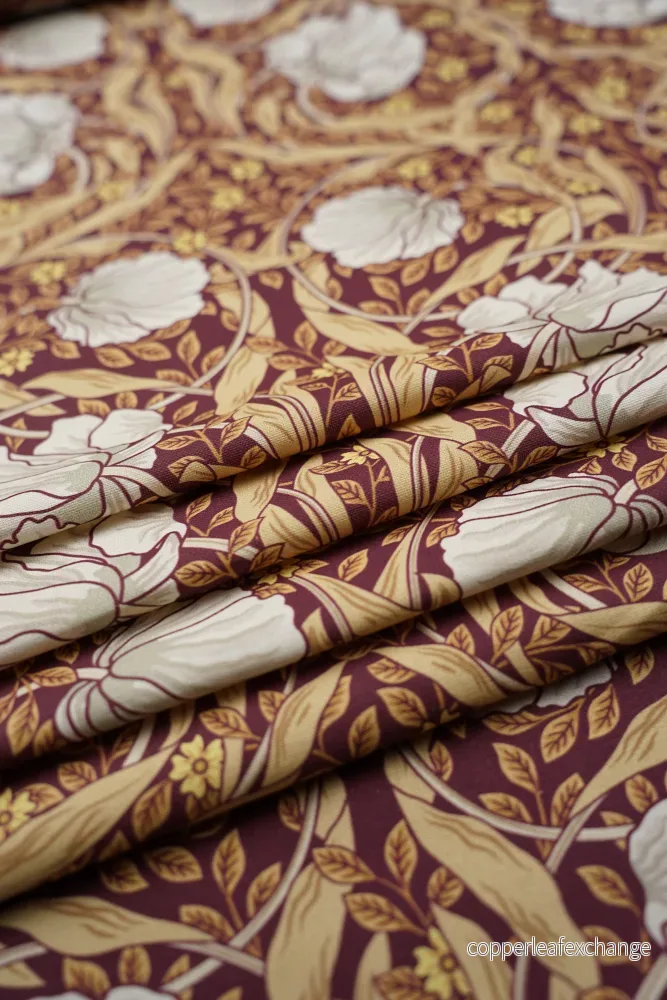 Jugend Patterned Upholstery Fabric Curtain Fabric – Cotton – Floral Entrapment – Burgundy Jugend Patterned Upholstery Fabric Curtain Fabric – Cotton – Floral Entrapment – Burgundy