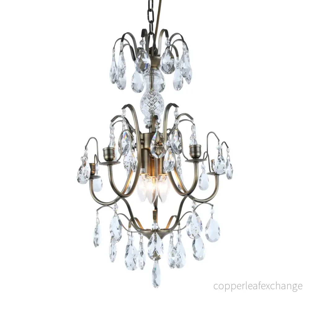 CHARLOTTE BAROCKKRONA 5-Arm – Liten Antik Mässing. D40xH60 CHARLOTTE BAROCKKRONA 5-Arm – Liten Antik Mässing. D40xH60