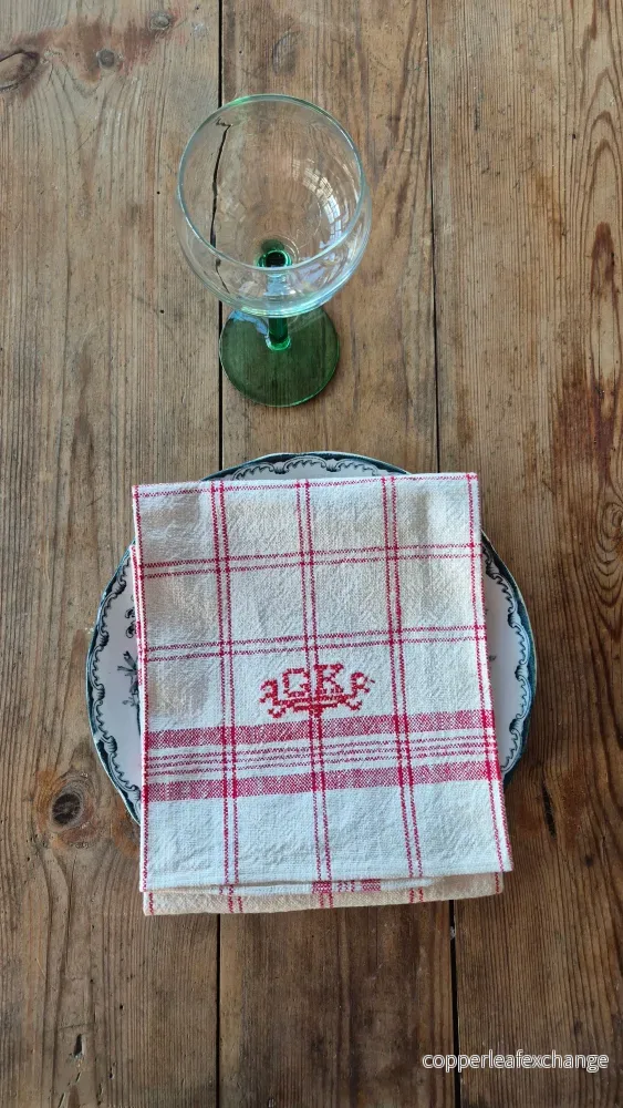 Linnehandduk – Rödrutig