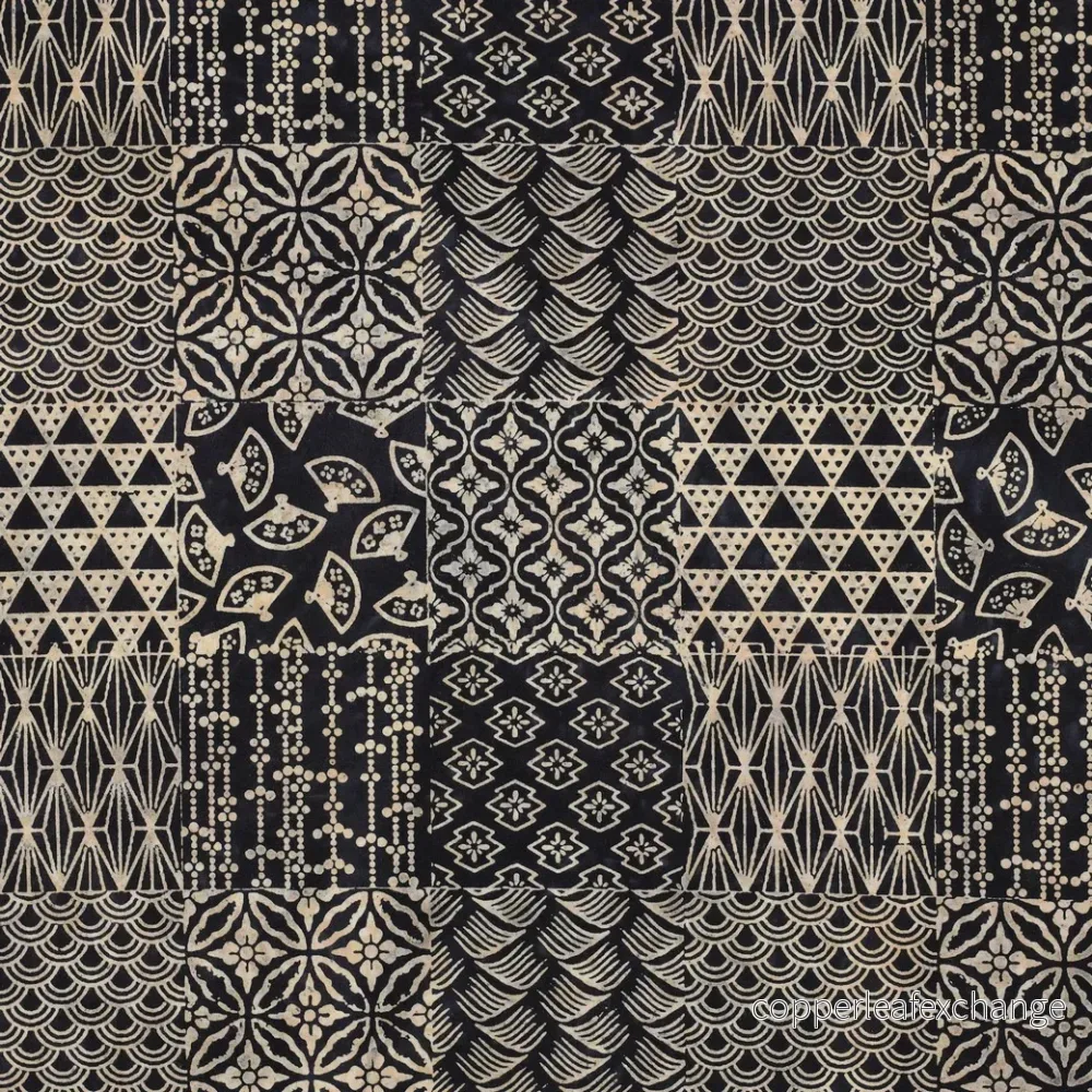 Patterned – Cotton – Batik – Abstract – Navy blue – 66.002 Patterned – Cotton – Batik – Abstract – Navy blue – 66.002