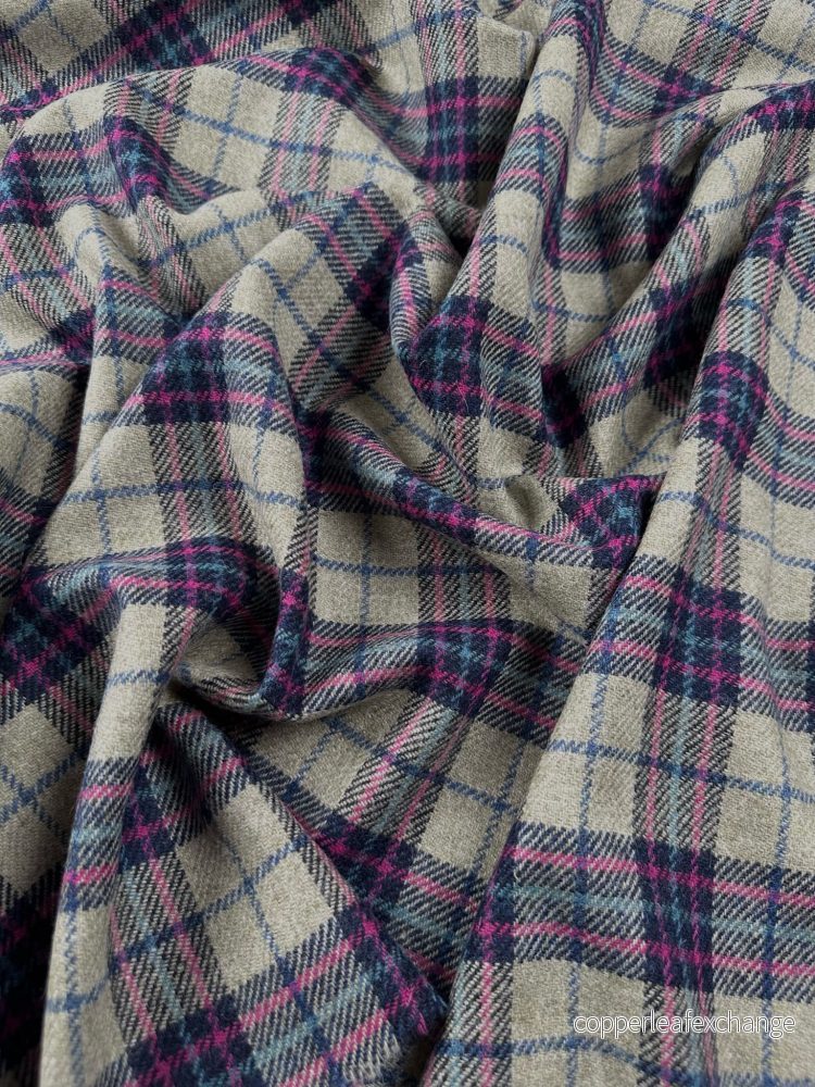 Irish Tweed – Wool – Pink, Blue, Green – Check, Tartan TW24