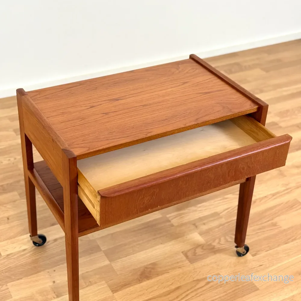 Rullvagn i teak av Sika møbler, 1950-60-tal, Danmark - Bild 3