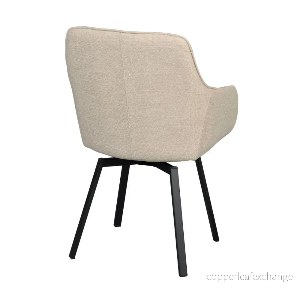 Karmstol Alison med snurr 2-pack, Ljusbeige - Bild 3