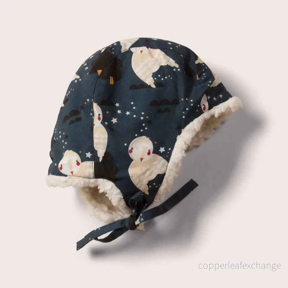 Baby vintermössa i sherpa – Winter Owls Baby vintermössa i sherpa – Winter Owls