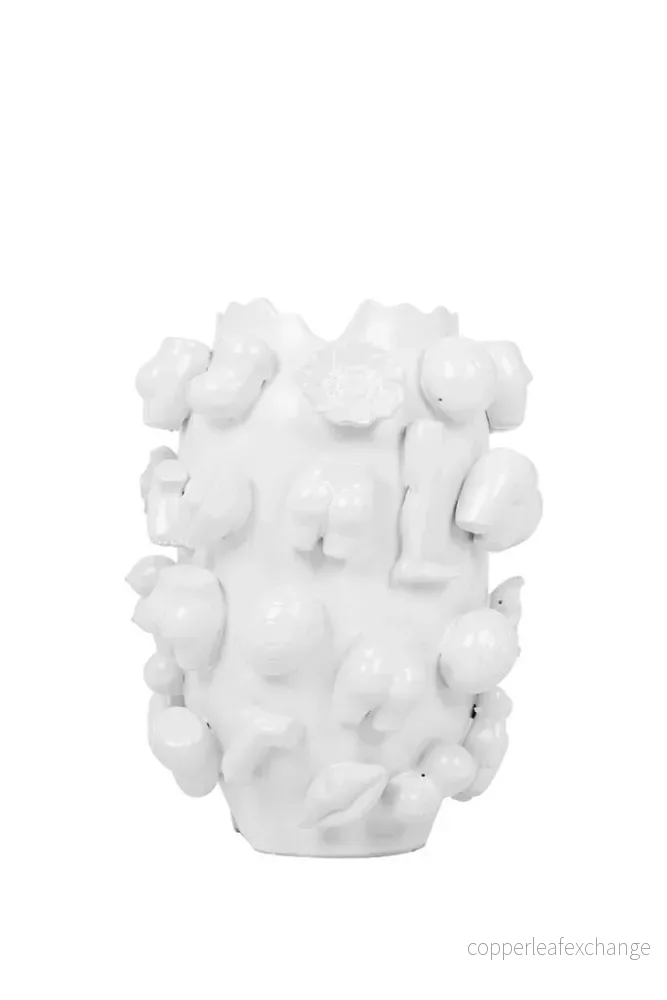 KARE dekorativ vas BODY PARTS 25cm vit