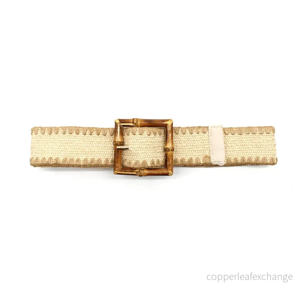 Bohemiskt Bambubälte: Beige