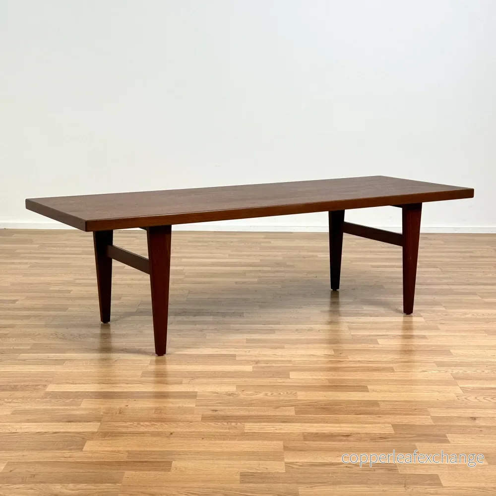 Soffbord i teak med valnötsbets, 1950-60-tal, Danmark