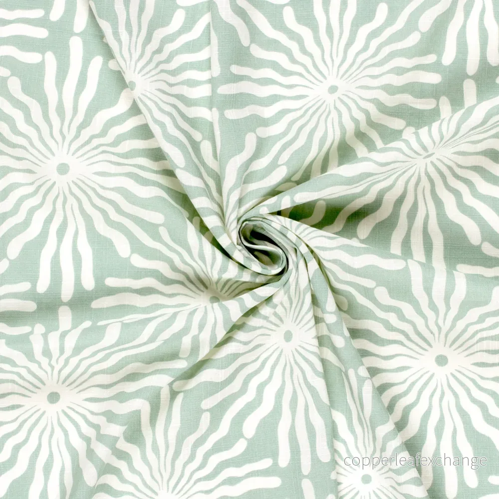 Patterned - Cotton - Viscose - Abstract - Solar - Mint - 022