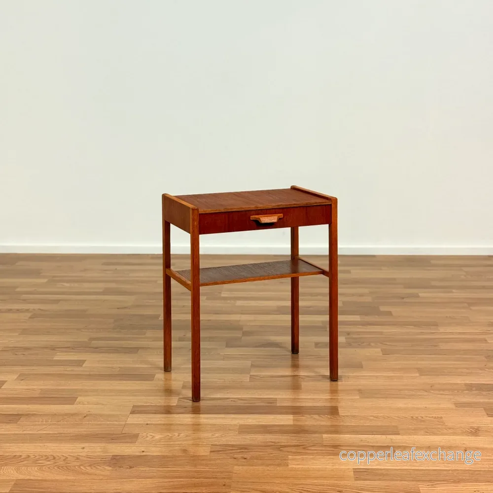 Sängbord i teak & ek, 1950-60-tal, Sverige