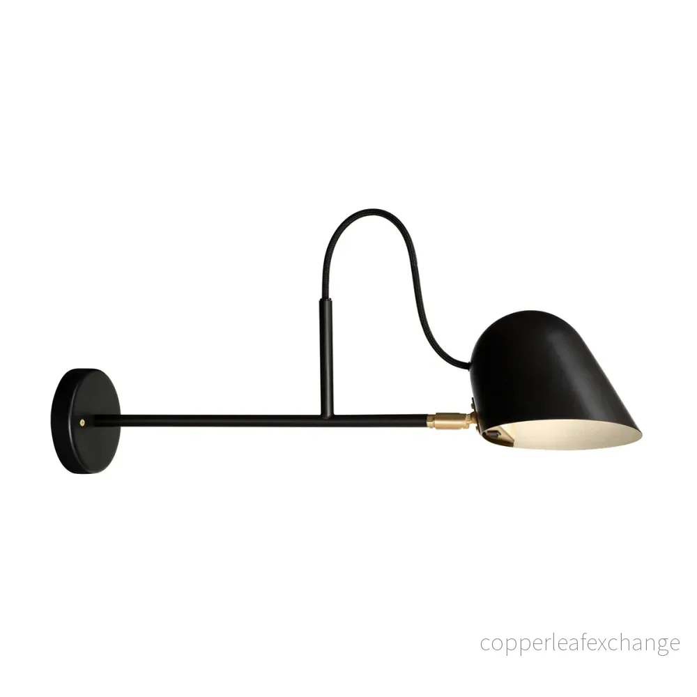 Vägglampa Streck Fast, Svart