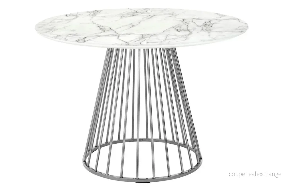 Matbord - GLAM MARBLE 110, chrome