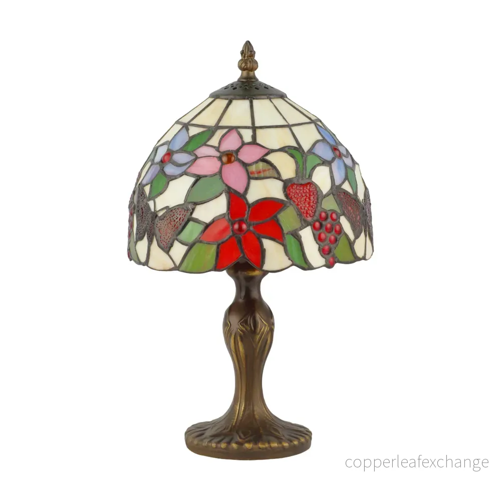 BALI Tiffany Bordlampa. H:34cm - Bild 3